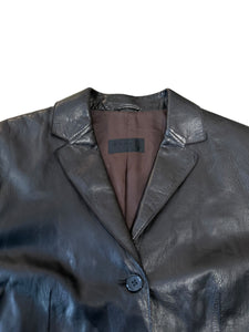 Vintage leather blazer jacket L