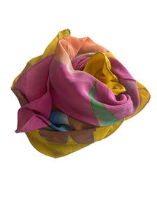Vintage large silk scarf
